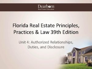 Florida Real Estate Principles Practices Law 39 th