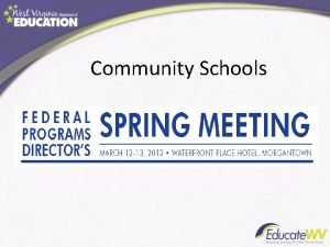 Coalition for community schools Coalition for community schools
