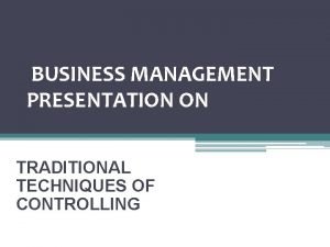 Business management presentation