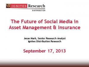 Social media for asset managers