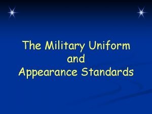 Cadet appearance and grooming standards