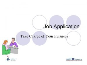 Job Application Take Charge of Your Finances 1