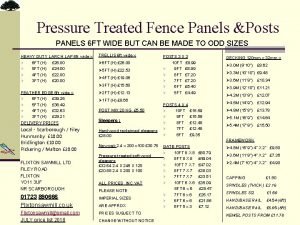 Pressure Treated Fence Panels Posts PANELS 6 FT