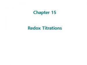 Iodometry redox titration
