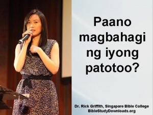 Paano magbahagi ng iyong patotoo Dr Rick Griffith