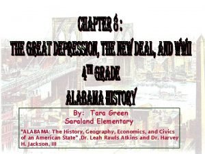 By Tara Green Saraland Elementary ALABAMA The History