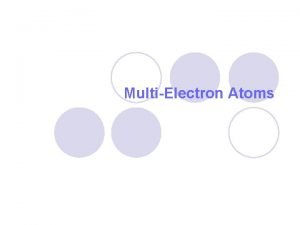 Multielectron