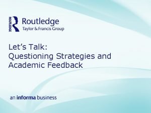 Academic feedback examples