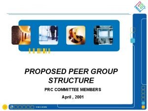 PROPOSED PEER GROUP STRUCTURE PRC COMMITTEE MEMBERS April