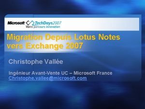 Migration lotus notes exchange