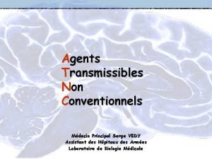 Agents Transmissibles Non Conventionnels Mdecin Principal Serge VEDY