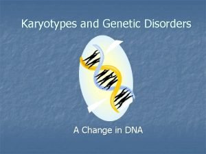 Karyotypes and Genetic Disorders A Change in DNA