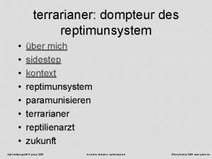 terrarianer dompteur des reptimunsystem ber mich sidestep kontext