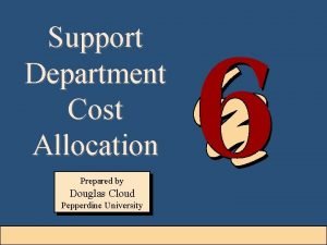 Cloud cost allocation