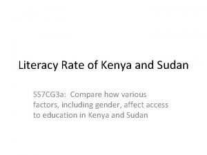 What is the literacy rate in sudan