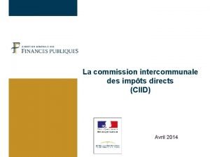 La commission intercommunale des impts directs CIID Avril