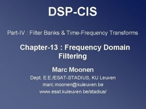 DSPCIS PartIV Filter Banks TimeFrequency Transforms Chapter13 Frequency