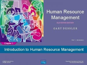 Gary dessler human resource management Gary dessler human resource management