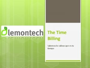 Lemontech time billing