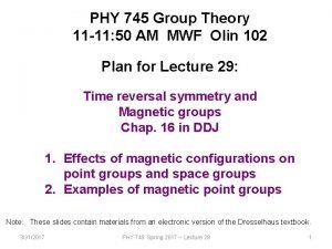 PHY 745 Group Theory 11 11 50 AM