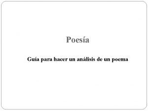 Introduccion de poemas