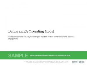 Ea operating model