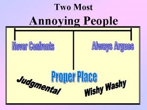 Two Most Annoying People Contentious Proud pushes opinion