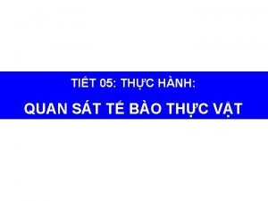 TIT 05 THC HNH QUAN ST T BO