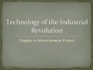 Industrial revolution advertisement project