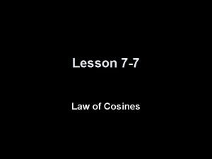 7-7 practice the law of cosines answers