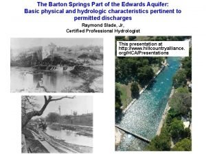 The Barton Springs Part of the Edwards Aquifer