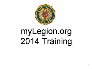 my Legion org 2014 Training 1 my Legion