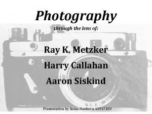 Photography through the lens of Ray K Metzker