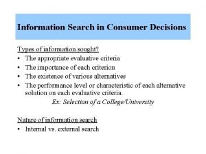 Internal information search