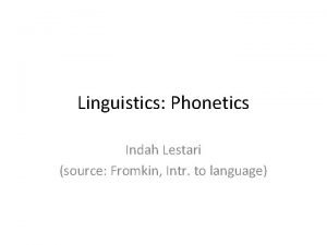 What is phonetics