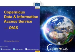 Copernicus Data Information Access Service DIAS 28 September