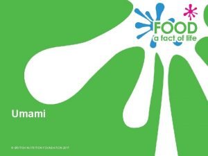 Umami taste foods