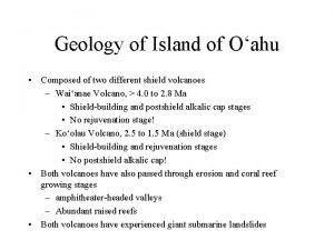 Geology of Island of Oahu Composed of two