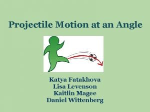 Projectile Motion at an Angle Katya Fatakhova Lisa