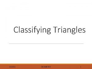 Two ways to classify triangles