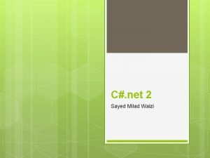 C net 2 Sayed Milad Waizi Keyboard Event