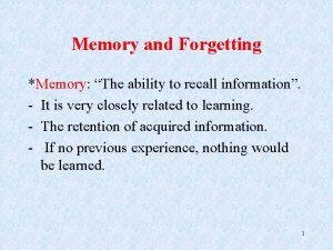 Remote memory