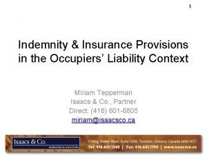 Occupiers liability insurance
