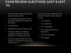 Unit 6 review questions
