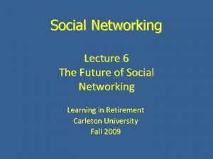 Learning in retirement carleton university