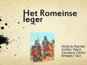 Het Romeinse leger Abrams Siemen Achten Ward Ceuleers