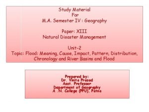 Study Material For M A Semester IV Geography