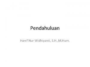 Hanif nur widhiyanti