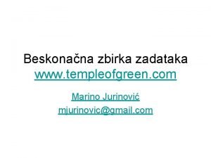 Beskonana zbirka zadataka www templeofgreen com Marino Jurinovi