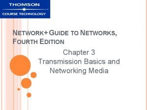 NETWORK GUIDE TO NETWORKS FOURTH EDITION Chapter 3